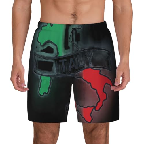 Bañador de hombre con mapa de Italia casual para verano playa surf y senderismo hawaiano