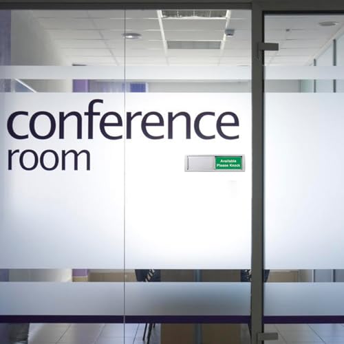 Image of In Session or Available Please Knock Sign,Vacant Occupied Sign for Home Office Hotles Hospital Restroom, Vacant Occupied Slider Door Indicator Tells Whether Room in Use or Available-7'' x 2''