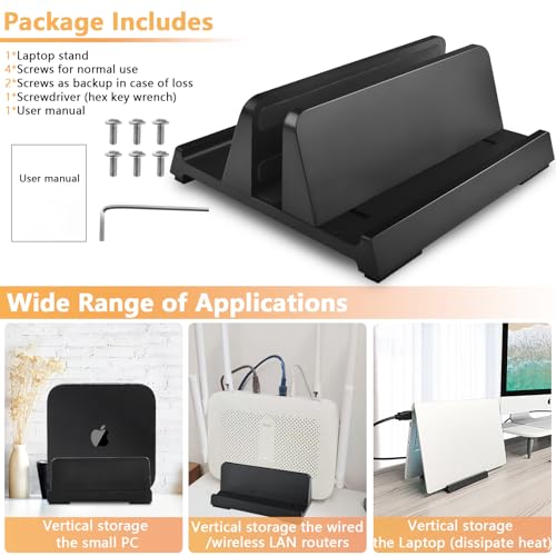 Soporte vertical para laptop con organizador ABS ajustable miniatura 7