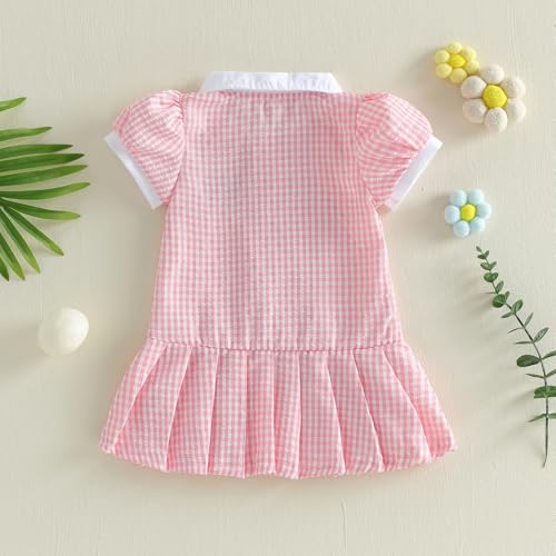 ASUNYKID Toddler Girl Dress Kids Short Sleeve Dresses Outfits for Kids — view 6