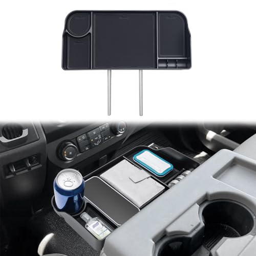 2026 Upgrade Front Center Seat Headrest Organizer Compatible with 2011-2025 2026 Ford F150 F250 F350 F450 F550 F650 Accessories, Coin Container Storage Box with Non-Slip Silicone Mat (Jump Seat Only) by JDMCAR - Used condition - US$20.99