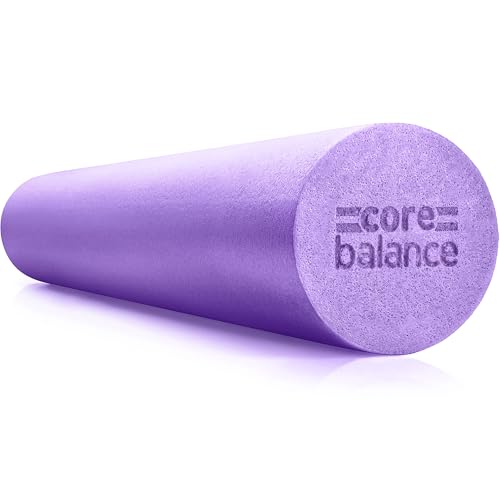 Core Balance Foam Roller Massager 90cm Long Medium Density EPE Muscle Massage (90cm - Purple)