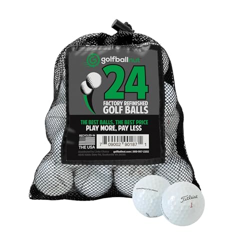 GolfBall Nut – 24 Factory Refinished Used Golf Balls for