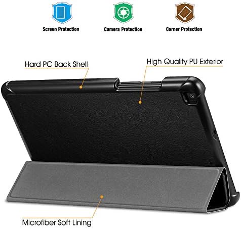 FINTIE SlimShell Case for Samsung Galaxy Tab A 8.0 2019 (SM-T290 / SM-T295), Super Thin Lightweight Magnetic Stand Cover for Samsung Galaxy Tab A8 8-Inch Tablet, Black