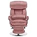 BarberPub Pedicure Chair, 360° Rotating Lifting Facial Beauty Spa Chair,Adjustable Tattoo Salon Spa Esthetician Beauty Equipment 3571 (Fabric, Pink)