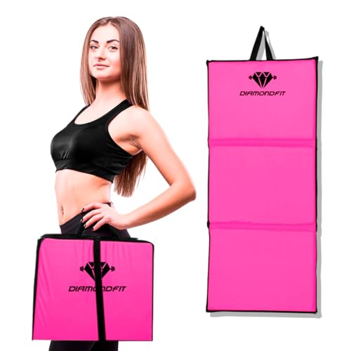 Loja Produto Colchonetes 20 Colchonete Dobrável Maleta Rosa Academia Fitness Abdominal Yoga P...