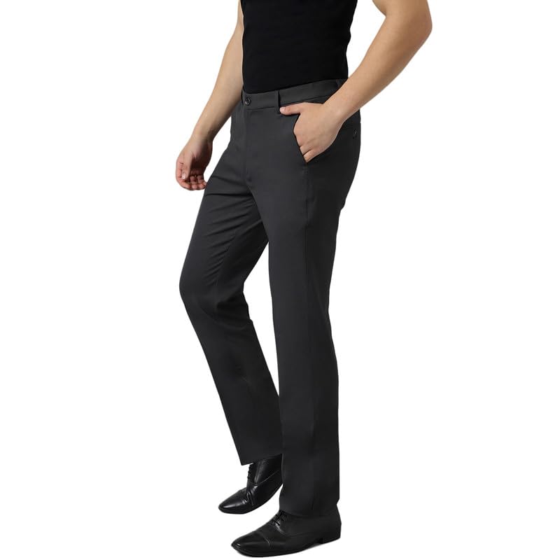 Image of SUBTRACT Slim-Fit Stretchable Lycra Formal Pants for Men with Flexible Waistband | Stylish Men's Wear Trousers for Office or Party |Dress Trouser Pant