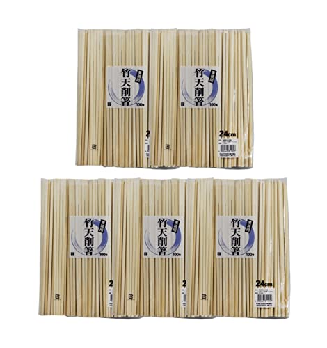 やなぎプロダクツ 割り箸 竹 天削 24cm 100膳入×5個セット P-524