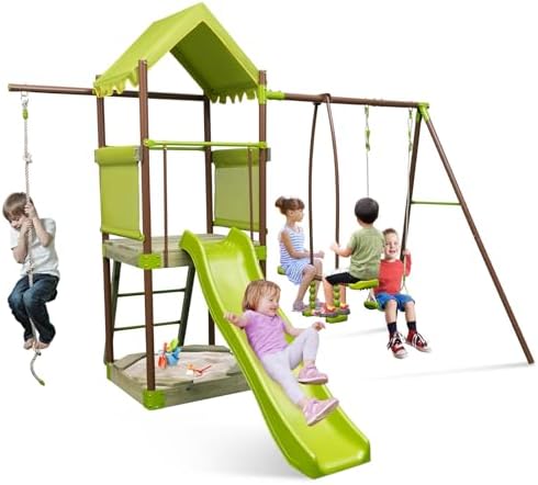 Backyard Toddler Playground Set With Durable Slide And Swing main image 0