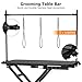 Garvee Electric Dog Grooming Table, Height Adjustable Pet Grooming Table w/Anti-Slip Foot, Dog Grooming Arm, Anti Slip Tabletop & Tool Organizer/Dog Grooming Station, 47 in/Black