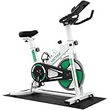 Micyox Ergometer Heimtrainer Fahrrad mit Magnetischem Widerstand Fitnessbikes, MX87 Indoor Bike mit 12kg Schwungrad, LCD Monitor mit Pulsmesser, IPad-Halterung Hometrainer 150 kg Belastbar