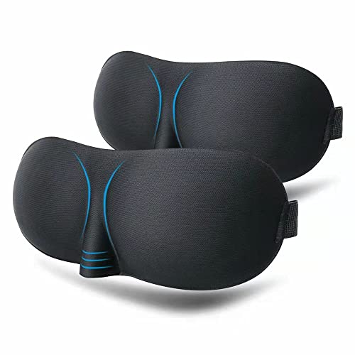 Antifaz para dormir antifaz con tapones para los oídos 100% de resistencia a la luz, contorno 3D unisex ajustable Cover
