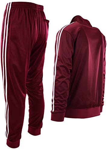 Choiceapparel Mens Athletic 2 Piece Tracksuit Set (Xl, 888-Burgundy) #TOP3