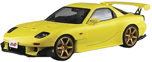 青島文化教材社(AOSHIMA) プリペイントモデルシリーズ 頭文字D 高橋啓介 FD3S RX-7 プロジェクトD 第28巻仕様 1/24スケール 塗装済みプラモデル I-04 イエロー