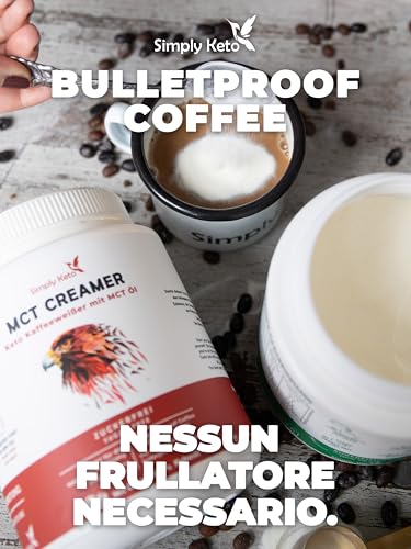 Simply Keto MCT Creamer Vorratsdose 450g - Ohne Zuckerzusatz ketogener Kaffeeweißer für Bulletproof Coffee - Mit MCT Öl, Kokosöl & Weidebutter - Ohne Kohlenhydrate - Optimiert für Performance