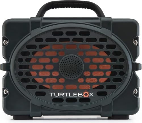 Turtlebox: Loud! Outdoor Rugged Bluetooth Speaker ~ Up to 50+ Hour Charge | IP67 Waterproof & Dustproof. Plays up to 120db. Pair 2X for True Stereo (Single Green, Original Green)