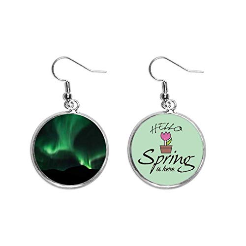 Pendientes de primavera colgante decorativo verde cielo nocturno joyas mujer