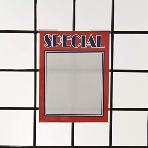 Econoco Retail Acrylic Vertical Sign Holder For Slatwall/Gridwall, 5-1/2" Width X 7" Height, Clear (Pack Of 24), Model Number: Hp/Sg57V #TOP6