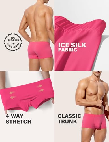 Arjen Kroos Men's Boxer Briefs, Sexy Silky Breathable Ice Silk Mens Trunks Underwear, Underwear for Men 6 Pack2