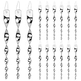 Omnikryp 15 Piezas Varillas Reflectantes Repelentes de Pájaros, 30 cm Ahuyentador de Pájaros, Repelente de Decoración, Espiral de Viento Reflectante para Balcones Jardines Arboles Frutales, Plateado