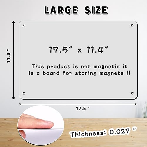 Magnetic Board 17.5" X 11.4" Magnet Bulletin Board Is Suitable For Displaying Notes, Photos,Magnetic Letters,Suitable For Walls, Refrigerators, Cabinets, Etc (White) #TOP1