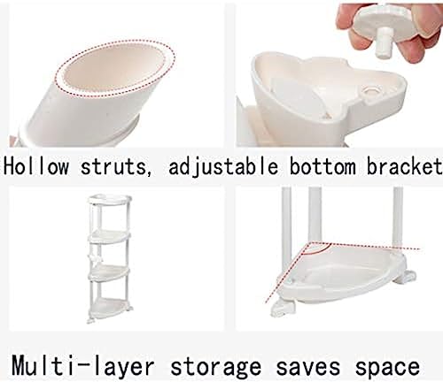 Estante de esquina de 3 niveles Baño Organizador plástico impermeable con agujeros de drenaje Espacio ahorrando espacio Estante de almacenamiento para ducha Cocina Encimera Triángulo Diseño Sostiene l