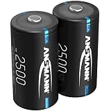 Batería Baby C de 2500 mAh: baja autodescarga y carga rápida. Ideal para dispositivos que requieren una carga de batería prolongada como luz nocturna, cadena de luces, linterna, estación meteorológica, ratón para juegos y radio