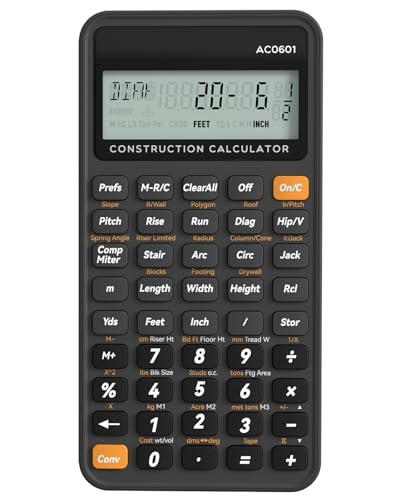 Construction Calculator Industrial & Scientific ROATEE Engineering Calculator for Contractor, Concrete Pocket Feet-inch-Fraction Calculators Carpenter, Estimator, Builder, Framer, Remodeler, Renovator - Image 8