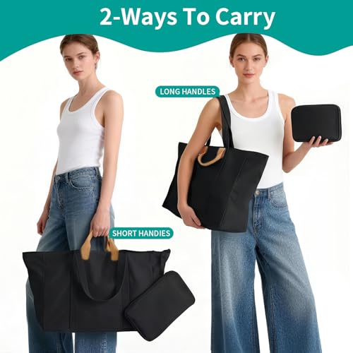 KIDJFGG 20" 12 Gal Extra Large Canvas Travel Tote Bag with Zipper by KIDJFGG - Used condition - Image 7