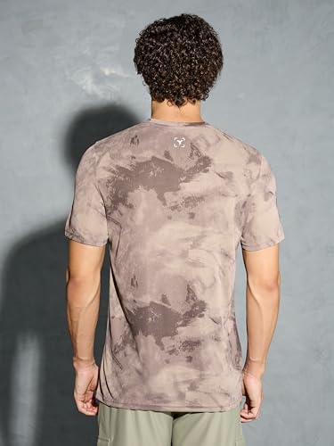 Image of TECHNOSPORT Men's Regular Fit Half Sleeve Crew Neck T-Shirt, TECHNOCOOL+ Quick Dry Moisture Wicking Stretchable Sports Gym and Casual Wear