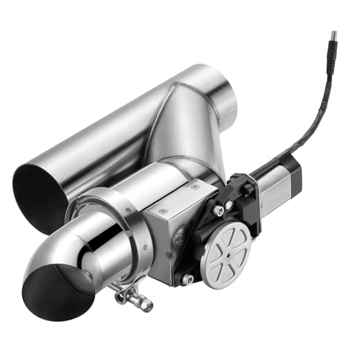 SPELAB Electric Exhaust Cutout 3.0 Inch with Elbow Muffler Exhaust Valve Kit with One Controller Remote Kit