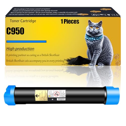 C950 Compatible for Lexmark Toner Cartridge C950X2KG C950X2CG C950X2MG C950X2YG C950 Colour Printers, High Yield Alternatives Reliable Printing (Cyan)