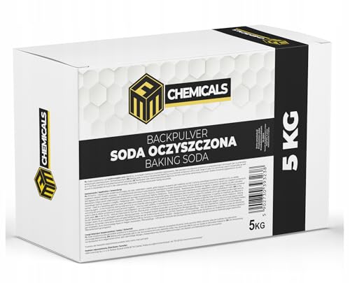 MRM CHEMICALS Natron Pulver 5kg Natriumbicarbonat Backnatron Backsoda Baking Soda für Lebensmittel Reinigen Haushalt Küche Wäsche, Lebensmittelqualität, Ohne Zusatzstoffe