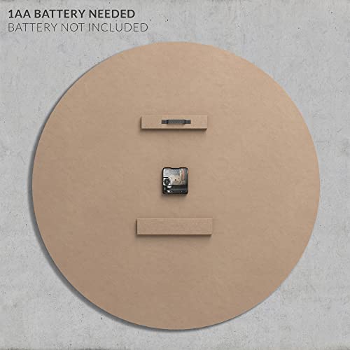 Barnyard Designs 26 inch Round Wooden Decorative Wall Clock, Coastal Blue, Battery Operated - Image 6