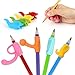 Pencil Grips, Correct Handwriting Posture in 4 Weeks Pencil Grippers Best Silicone Pencil Grasp Guide Kids Preschoolers Both Left and Right Handed Proper Writing Aid Claw for Special Need Adults