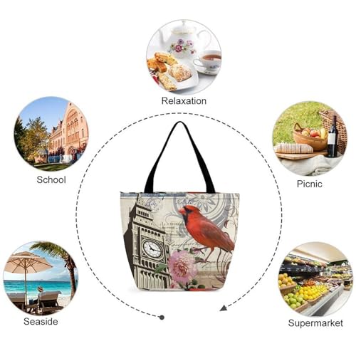 Sac de shopping oiseau fleur pour femme : fini le manque de place en voyage