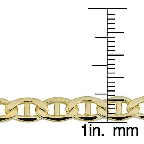 Kooljewelry 14k Yellow Gold Filled Mens Mariner Link Chain Bracelet (5.8 mm, 8.5 inch)3