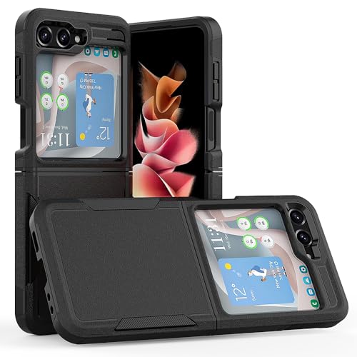 Samsung Galaxy Z Flip 5 Case - Shockproof, Durable Protective Case for Z Flip 5 5G, Black