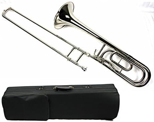 Moz-NP-112 Bb/F Bass Trombone with Case and Mouthpiece, Nickel Plated Finish
