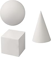 Vista 4 de Clobeau Manualidades 3D de geometría de yeso bosquejo básico de herramientas de aprendizaje de 2 pulgadas, mini molde de geometría de resina