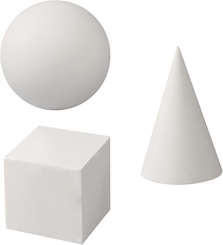 Miniatura 4 de Clobeau Manualidades 3D de geometría de yeso bosquejo básico de herramientas de aprendizaje de 2 pulgadas, mini molde de geometría de resina,