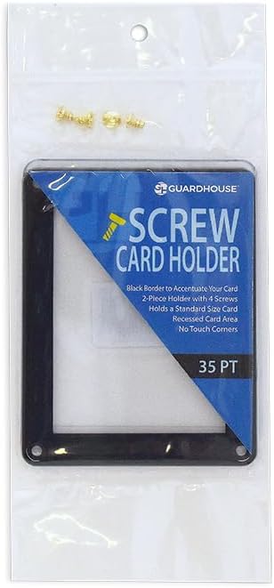 Guardhouse Screw-Close Singe Trading Card Display Holder Black Border 35 pt