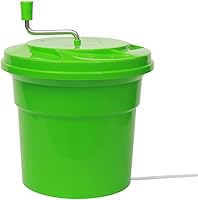 Wutfly WALBERRIE 5 Gallon Commercial Manual Salad Spinner Dryer - Large Capacity for Restaurants & Kitchens