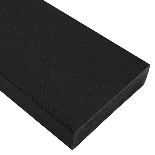 BuyPlastic Tangent Poly Lumber - Black, 2x6 (1.5' x 5.5'), 36' Length - HDPE Plastic Board for Outdoor Furniture and More