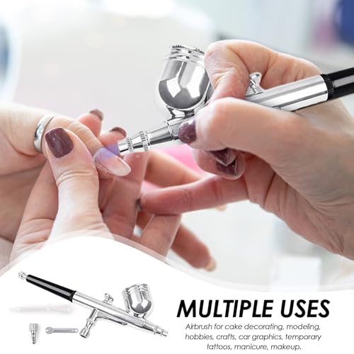 Kit aérographe à ongles 12-50 PSI avec buse 0,3 mm pour nail art et maquillage - 4