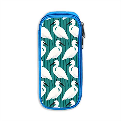 Preisvergleich Produktbild Crane Pencil Pen Case Beuteltasche Student Stationery Office Kosmetische Schminktasche Aufbewahrung Blau