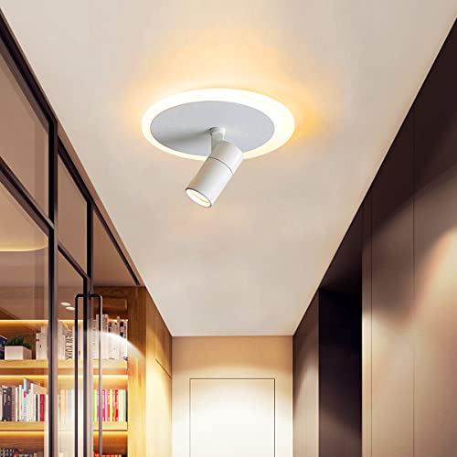 Lámpara de Techo LED Giratorio I 1 lámpara de Techo Incl. 1x 15 W Gu10 Lámpara de Pared White, Led Wall Light Lámpara de Techo de Cocina Lámpara de Estar giratoria