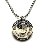 1987 Spain España 200 Pesetas coin pendant rey Juan Carlos I Madrid Barcelona Sevilla Granada Malaga Valencia Cadiz Zaragoza Murcia Bilbao Córdoba Asturias Cataluña Ibiza Oviedo Vigo Leon n003593