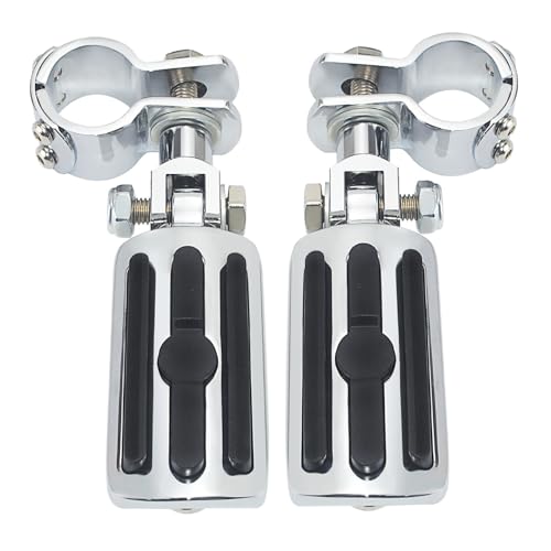 Repose-pieds d'autoroute en chrome de haute qualité pour barres de moto 1-1/4"