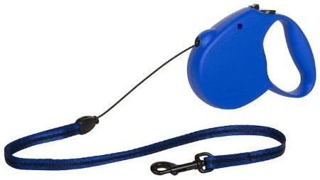 DistiKem(TM) flexi Standard Retractable Cord Leash, Small/16-Feet, Blue